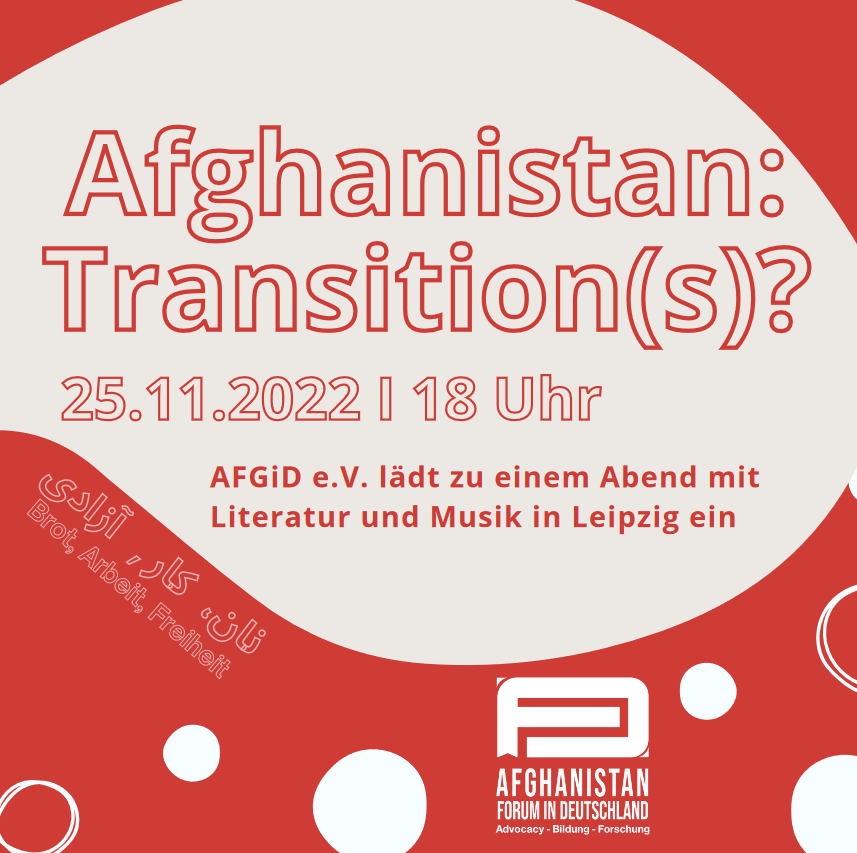 Flyer Afghanistan Transitions Veranstaltung